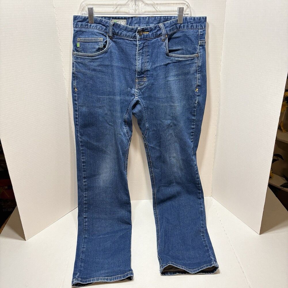 Stio Rivet Jeans Mens 34x30 Stretch Cotton Denim Medium Wash Straight Leg